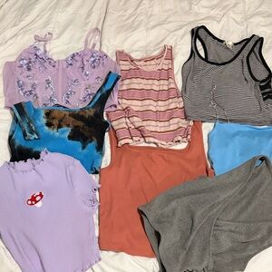 Colorful Women's Tank and Crop Top Bundle